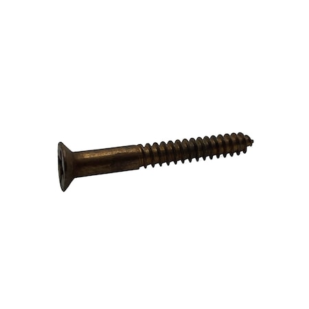 Wood Screw, #6, 1 In, Bronze Steel Flat Head Phillips Drive